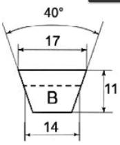 CORREAS BX55 - CORREA TRAPEZOIDAL BX55 ( L. 1400-14443 MM )