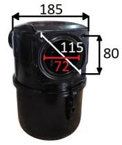 MECANICA 100270 - FILTRO BAÑO ACEITE VM ALTO 280MM Ø185M ENTRADA AIRE Ø64,5 MM
