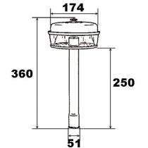 MECANICA 100505 - PREFILTRO COMPLETO INTERIOR Ø51  LARGO 174
