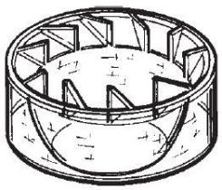 MECANICA 100570 - PLASTICO PREFILTRO RUGGERINI ALTO 56MM  Ø116MM PARA 10050