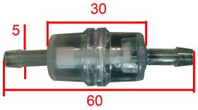 MECANICA 107420 - FILTRO GASOLINA  Ø 4 MM. L. 80 MM