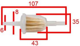 MECANICA 126200 - FILTRO GASOIL PLASTICO CARTUCHO DE PAPEL