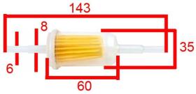 MECANICA 126220 - FILTRO GAS-OIL PLASTICO CARTUCHO DE PAPEL