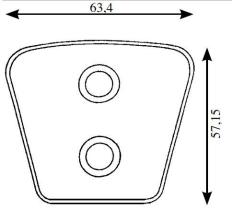 MECANICA 154480 - PLACA 63,4X57,15X3,6