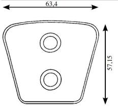 MECANICA 154490 - PLACA 63,4X57,15X4