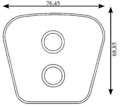 MECANICA 154520 - PLACA 76,45X68,85X3,6