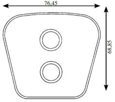 MECANICA 154540 - PLACA 76,45X68,85X,8