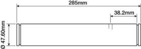 MECANICA 3599738M1 - BULON SOPORTE DELANTERO Ø47,6 L. 285 TOTAL AGCO