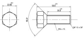 MECANICA 404180 - TORNILLO M 16X150 L. L 52 MM FIAT
