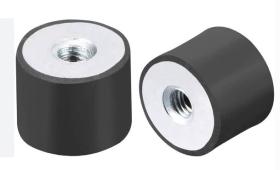 MECANICA 607542 - TACO ANTIVIBRATORIO Ø8 -Ø8  Ø40 ALTO 30 MM H-H