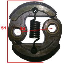 MECANICA 78016020 - EMBRAGUE ECHO/MITSUBISHI/STHIL DIAM. 51,5 MM    BULON 8 MM