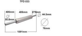 MECANICA 81717576 - SILENCIOSO ESCAPE Ø42 ( L875 MM )