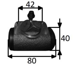 MECANICA 8559000 - BOMBIN FRENO IZQ. 28.57 DUMPER AGRIA DH15
