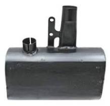 MECANICA 87326988 - SILENCIOSO ESCAPE CNH  L350X127X97MM INTØ50 EXTØ50