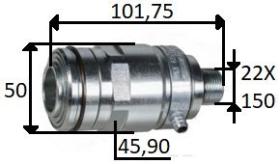 MECANICA AL178989 - ENCHUFE HEMBRA 22X150 JHD