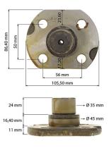 MECANICA CA129206 - PIVOTE MANGUETA Ø35 Ø45 4A