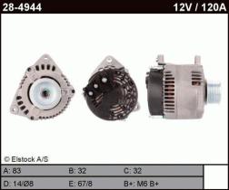 MATERIAL ELECTRICO 123366 - ALTERNADOR CASE MX120 12 V 120A