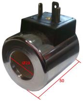 MATERIAL ELECTRICO 201007 - BOBINA 24V DESVIADORAS VICAMP Ø 23 LARGO 50 MM