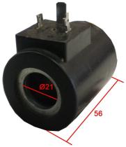 MATERIAL ELECTRICO 201008 - BOBINA 24V KV06 NUEVA DESVIADORA Ø 51 LARGO X 21Ø
