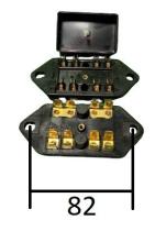 MATERIAL ELECTRICO 260201 - CAJA FUSIBLES 4 TERMINALES D.E.T 82 MM (TAPA 65X45 MM)