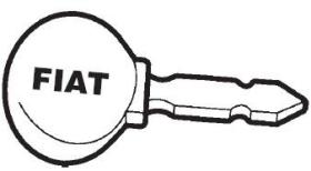 MATERIAL ELECTRICO 352040 - LLAVE FIAT (PARA 351960-351970-351980-354670-
