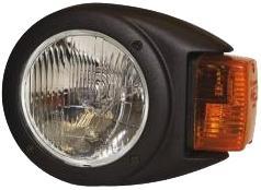 MATERIAL ELECTRICO 353070 - FARO DEL. DER. JCB H4 12V C/INTER.