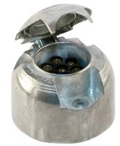 MATERIAL ELECTRICO 356670 - ENCHUFE 7 VIAS HEMBRA ALUMINIO