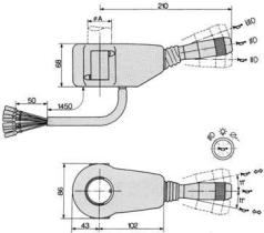 MATERIAL ELECTRICO 359540 - PALANCA LUCES PARA CARRETILLA ELEVADORA (Ø 38)