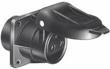 MATERIAL ELECTRICO 360410 - ENCHUFE HEMBRA 3 VIAS CON TAPA 4 TOR