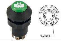 MATERIAL ELECTRICO 362240 - INTERRUPTOR VERDE PNEUTRON 6 FASTONS