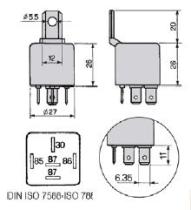 MATERIAL ELECTRICO 367390 - RELE CON DIODO 12V 40AM