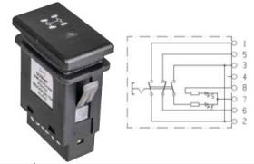 MATERIAL ELECTRICO 371020 - PULSADOR DOBLE TRACCION SDF PNEUTRON 8 TERMINALES