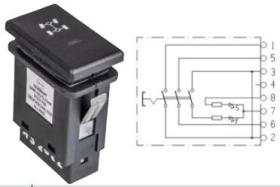 MATERIAL ELECTRICO 371060 - PULSADOR DOBLE TRACCION SDF PNEUTRON 8 TERMINALES
