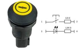 MATERIAL ELECTRICO 371160 - PULSADOR MERLO PNEUTRON 4 TERMINALES