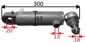 HIDRAULICA 04376358410 - CILINDRO DIRECCION SDF L300MM Ø57MM