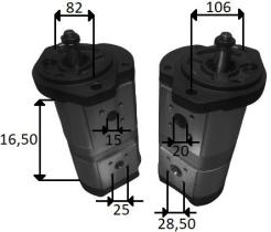HIDRAULICA 22A2212X729 - BOMBA HIDRAULICA DOBLE IZQ. JHD CLAAS 22CC + 12CC