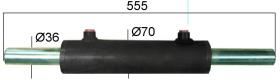 HIDRAULICA 3560160NE - CIL. DOBLE VASTAGO DIREC. VAST. Ø36, CAM. Ø60, CARR. 160.