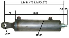 HIDRAULICA 4590200E - CIL.VAST. 45, CAM. 90, CARR.  200 CON CULOTE A,A,