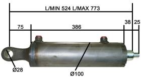 HIDRAULICA 4590250E - CIL.VAST. 45, CAM. 90, CARR.  250 CON CULOTE A.A.