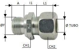 HIDRAULICA 813000 - RACORD INTERMEDIO 1/2 A TUBO DE Ø15