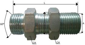 HIDRAULICA 815610 - PASAMUROS CON TUERCA 3/8 GAS  L60