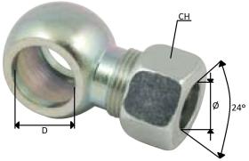 HIDRAULICA 817650 - RACORD ORIENTABLE 1/4 A TUBO DE Ø 12