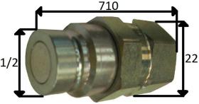 HIDRAULICA 828000 - ENCHUFE RAP. PLANO MACHO 3/4 G.