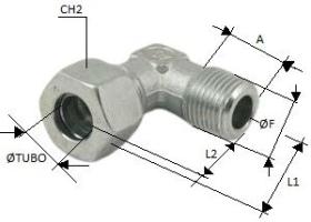 HIDRAULICA 829480 - RACORD INTERMEDIO CODO 3/8 A TUBO DE Ø 15