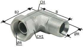 HIDRAULICA 829660 - CODO 90º 1/4 MACHO HEMBRA TL CORTO