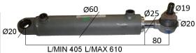 HIDRAULICA 835370-1 - CILINDRO DIRECCION ADAPTABLE L.405-610