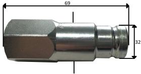 HIDRAULICA FMP1006 - ENCHUFE CARA PLANA 3/8 MACHO  400 BAR