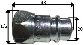HIDRAULICA IAM1008 - ENCHUFE RAPIDO ISO A 1/2 MACHO 400 BAR.