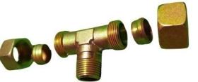 HIDRAULICA TMS10171 - TEE CENTRAL 3/8 GAS CONICO TUBO Ø10 18X150 Sº S