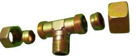 HIDRAULICA TMS16211 - TEE CENTRAL 1/2 GAS CONICO TUBO Ø16 24X150 Sº PESADA